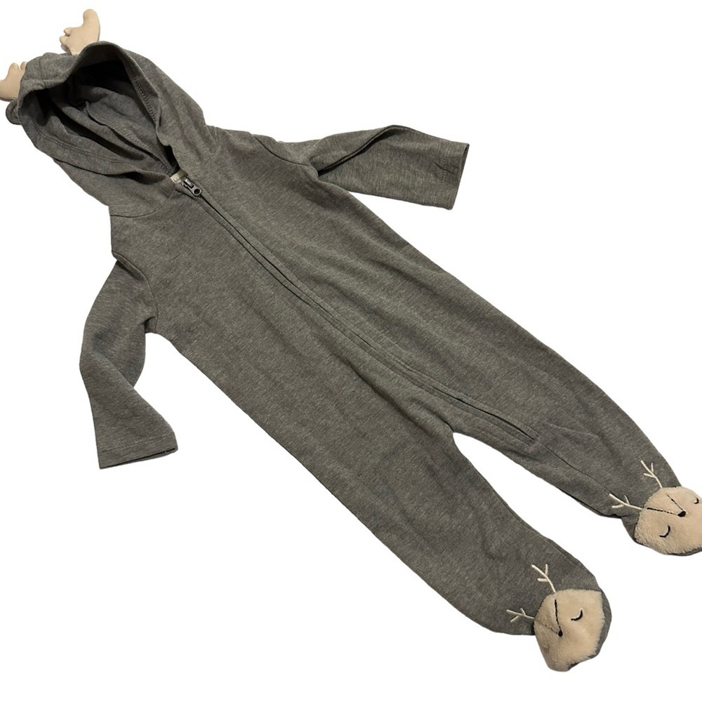 First Impressions Pewter Heather Grey Coveralls Size 3-6 Mos NWT